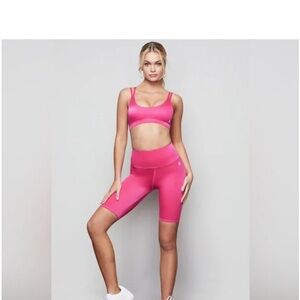 Women's Good American Pink Biker Shorts